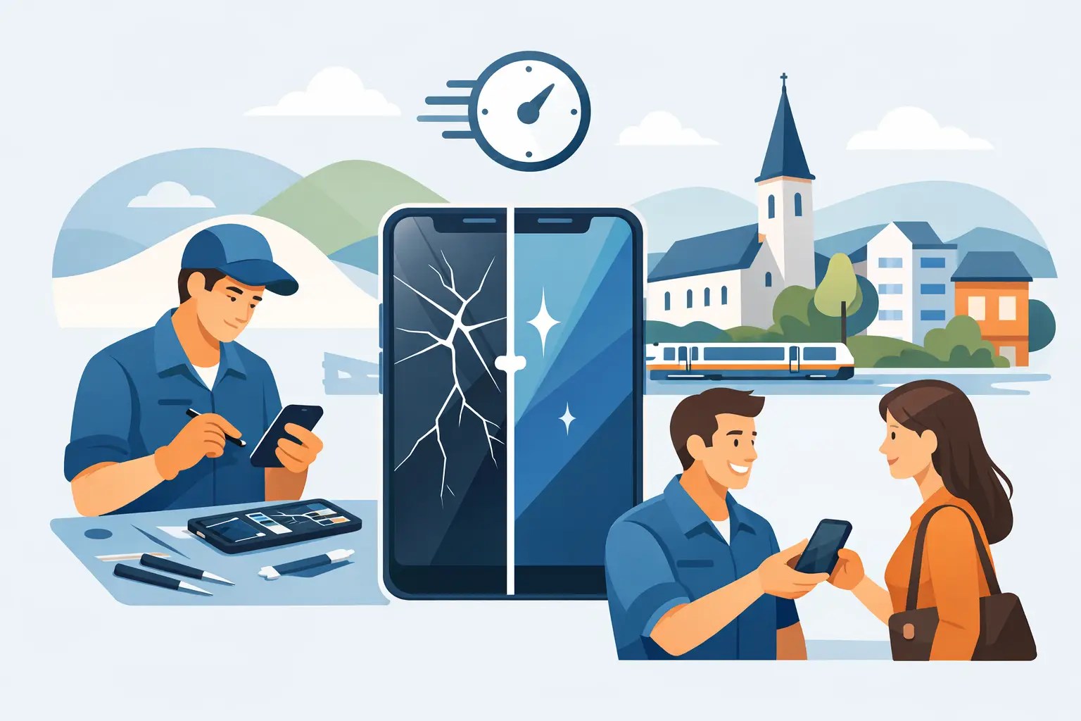 Handy Reparatur in Liesing schnell erledigen