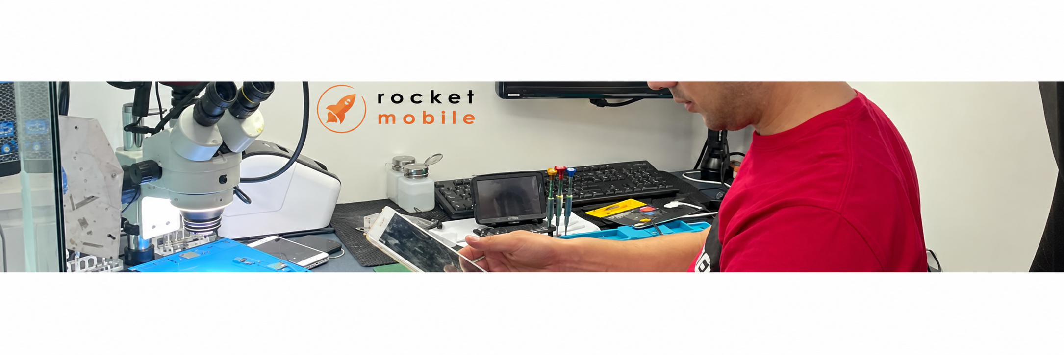 Smartphone-Reparatur in der RocketMobile-Werkstatt